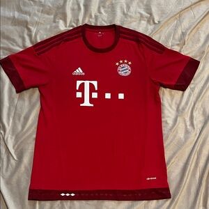 FIFA Adidas Red Soccer Jersey-like Tee with Logo